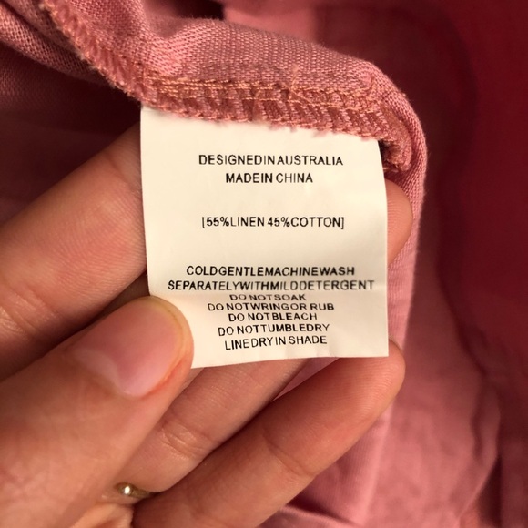 Linen Lux Pink Dress - Picture 9 of 14